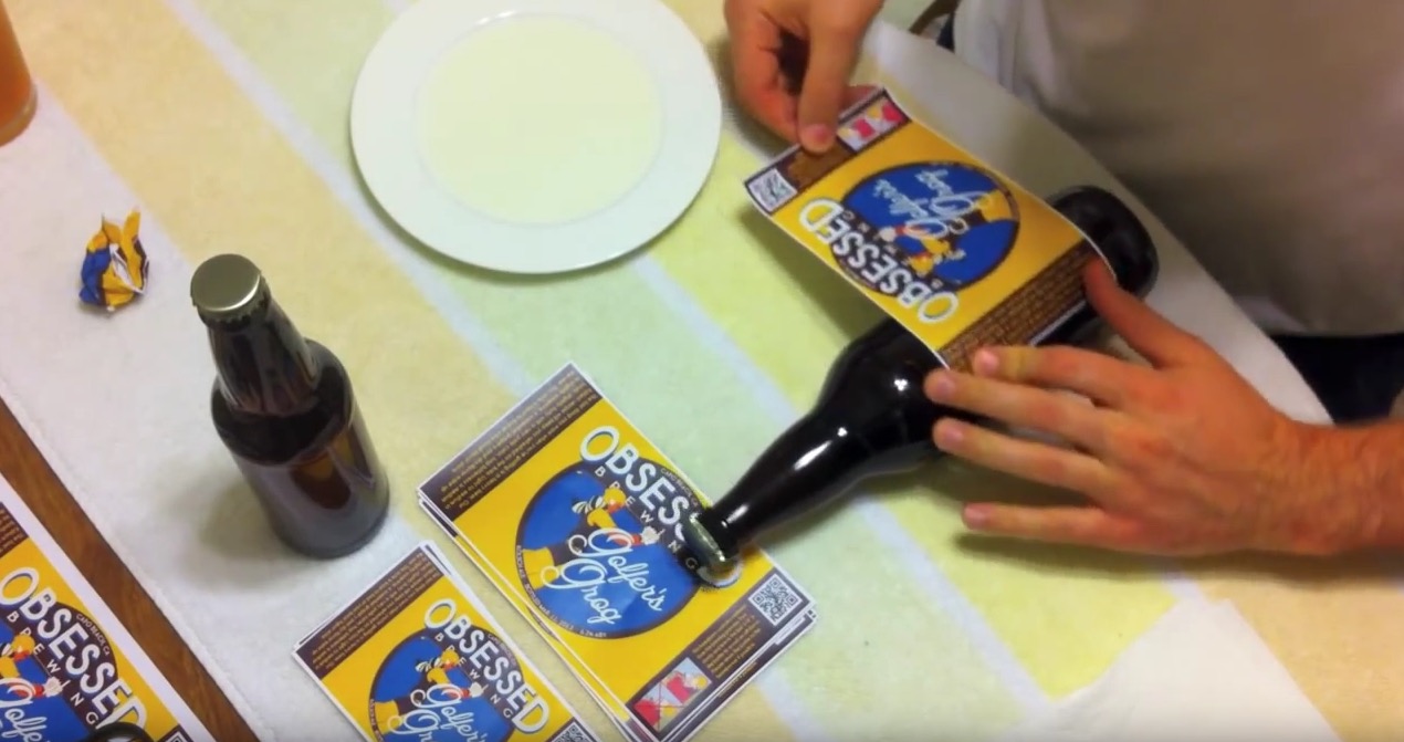 How to Apply Beer Labels Using Milk