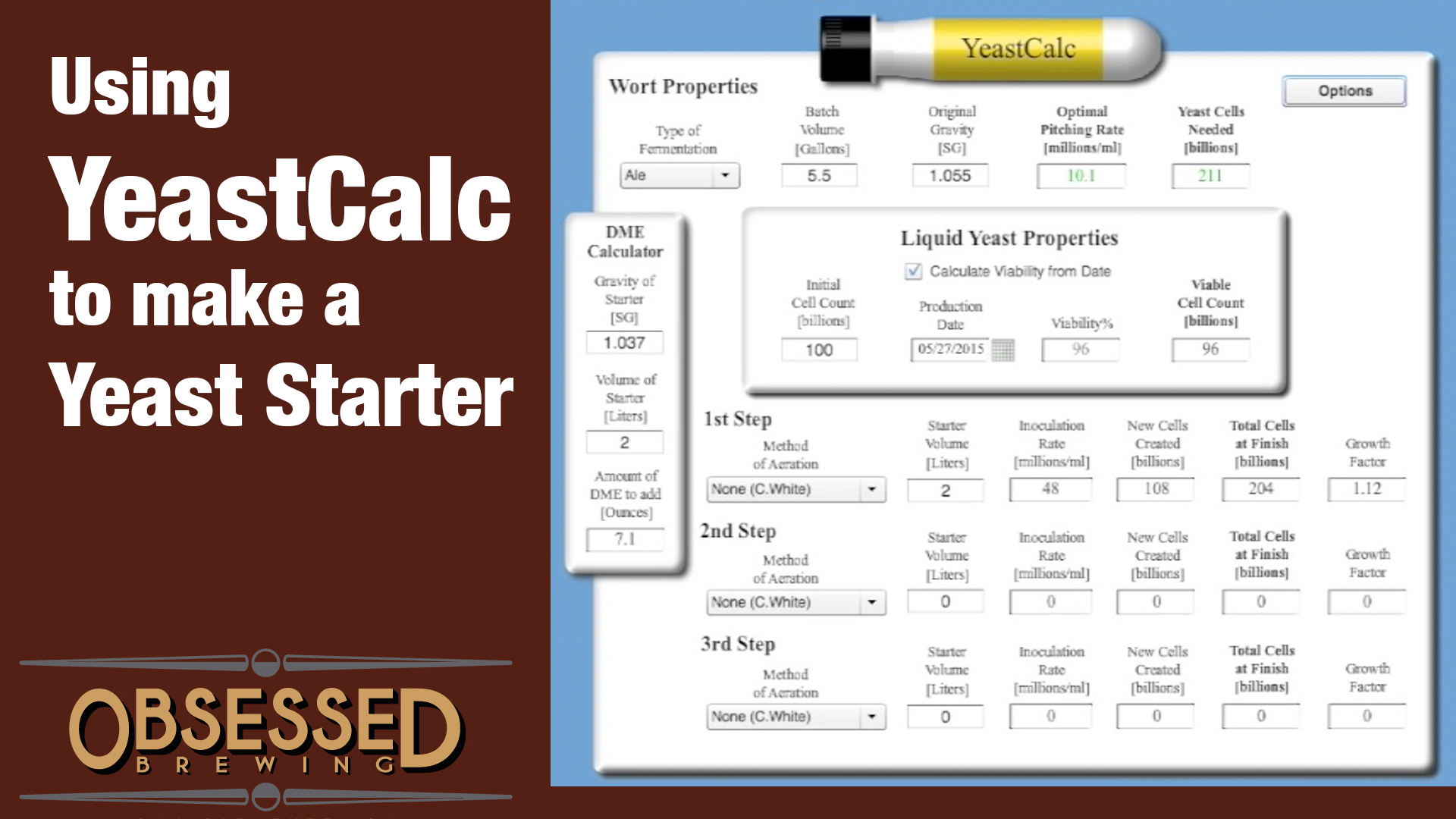 How to Use YeastCalc